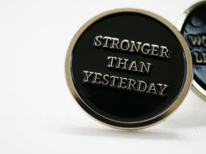 Stronger Than Yesterday - Enamel Pin Badge - Marc Ocean 