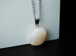Stainless Steel Natural Pink Stone Necklace - Marc Ocean 