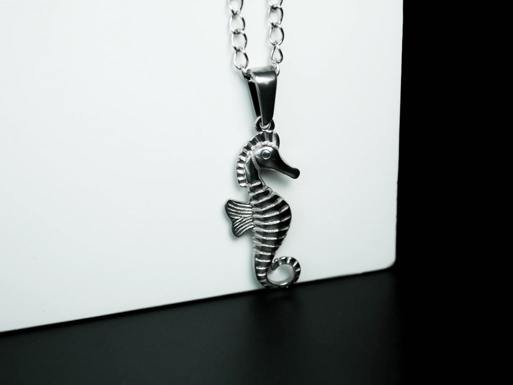 Stainless Steel Seahorse Necklace - Marc Ocean 