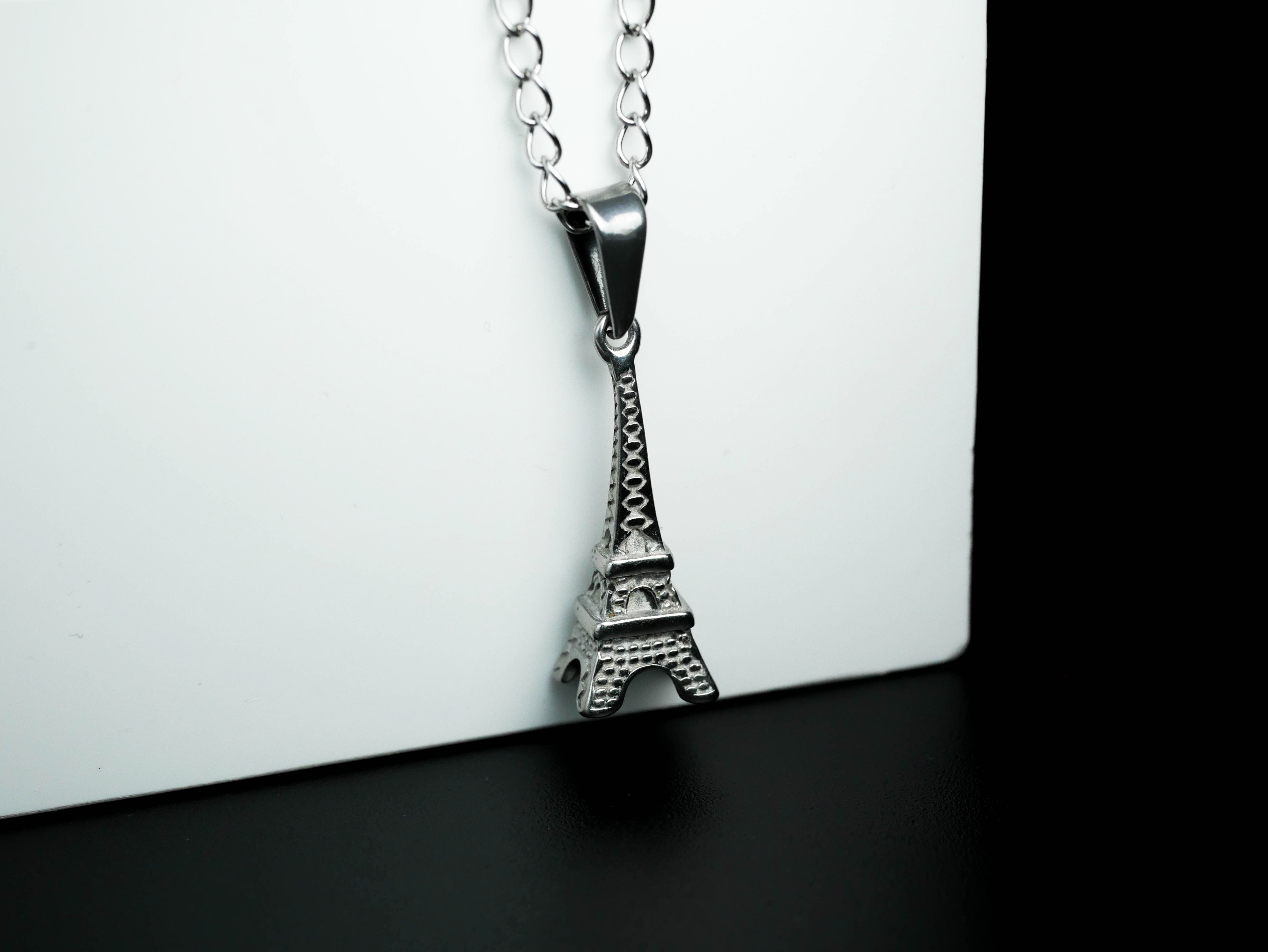 Stainless Steel Eiffel Tower Necklace - Marc Ocean 